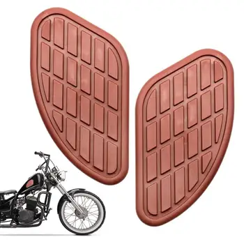  Универсальная накладка топливного бака мотоцикла Боковая наклейка на бензобак Коленная рукоятка Протектор Винтажные боковые панели для большинства мотоциклов