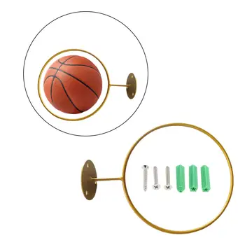 Универсальный спортивный мяч Дисплей Подставка Органайзер Кронштейн для экономии места Черный держатель мяча Настенное крепление для волейбола Сферы Баскетбол
