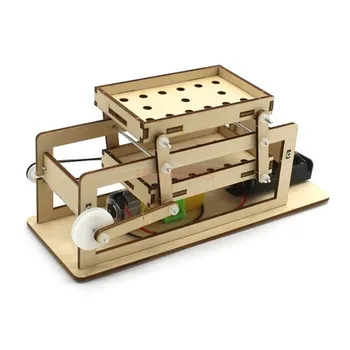 физический эксперимент DIY сито детский сад ручной работы небольшие изобретения материал пакет деревянная собранная электрическая модель мотор игрушка